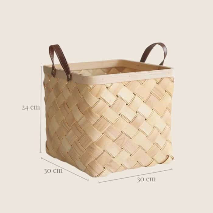 panier bambou tressé