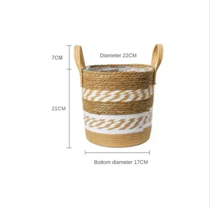 Panier rond en jonc de mer 9
