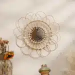 Miroir rond bambou 1