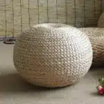 pouf en osier rond 1