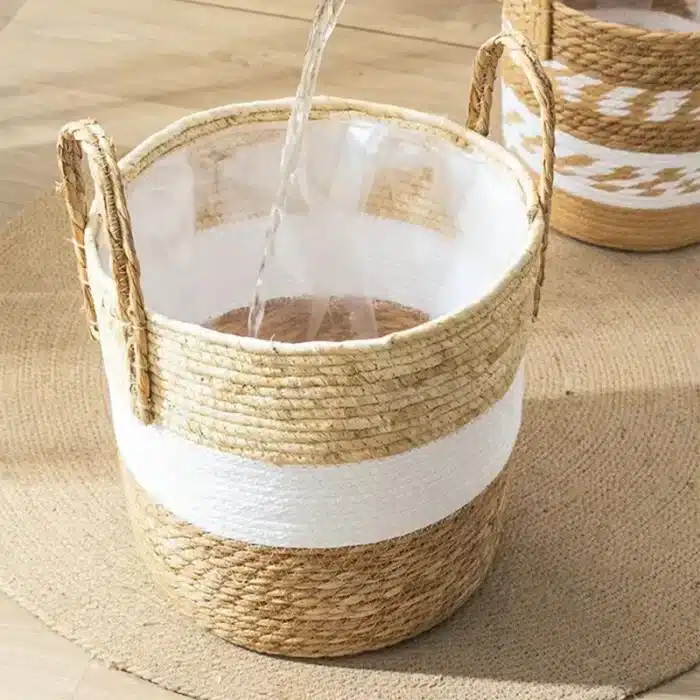 Panier rond en jonc de mer 2