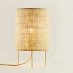 lampe de table rotin
