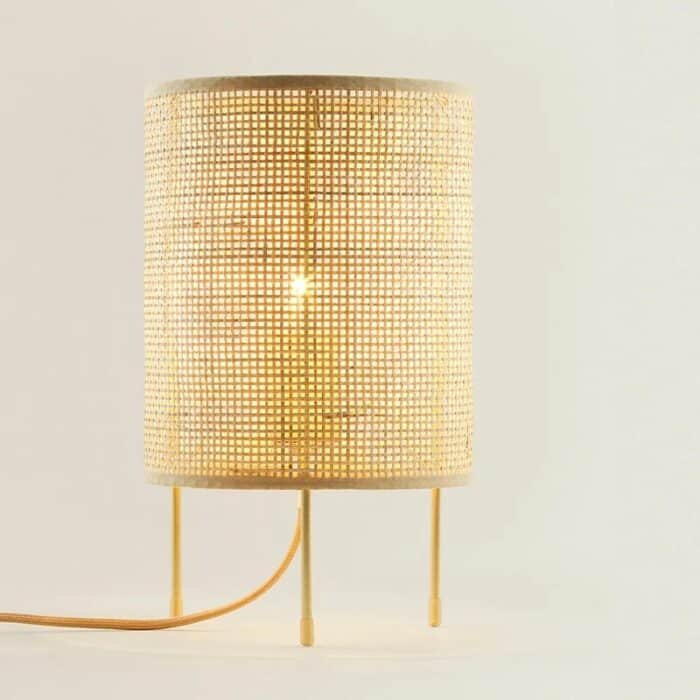 lampe de table rotin