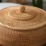 Panier rotin avec couvercle 4