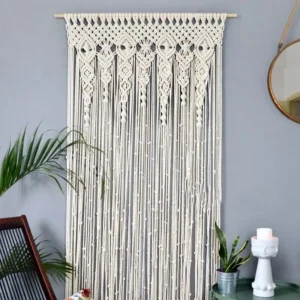 Rideau macrame blanc 1