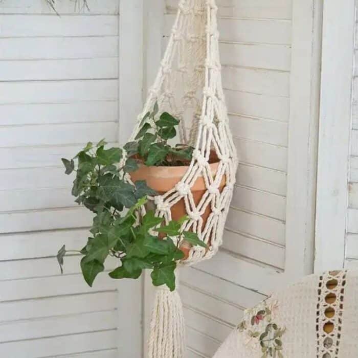 suspension fleur macramé