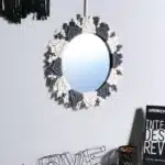 Miroir rond macramé 2