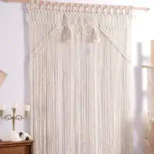 Rideau de porte macramé