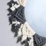 Miroir rond macramé 3