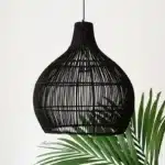 Suspension rotin noir 1