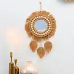 Miroir macramé plume 3