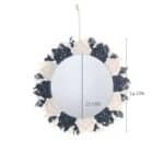 miroir rond macramé