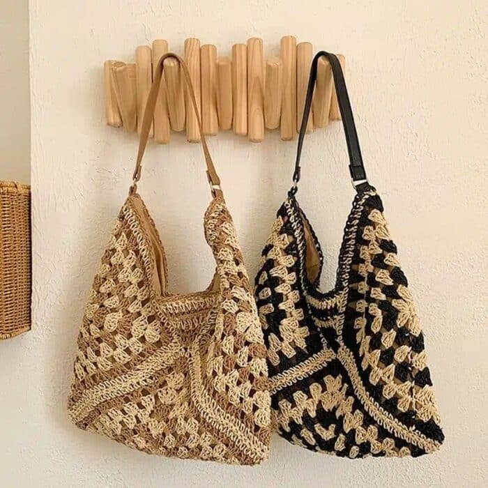 sac bandouliére paille