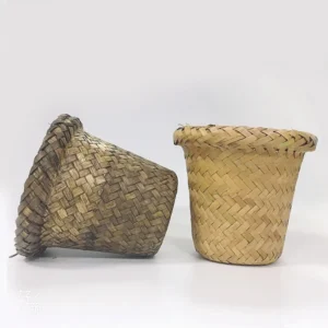 Cache pot rotin tressé 3