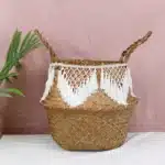 Grand cache pot jonc de mer 1