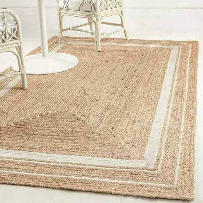Tapis en jute rectangulaire 1