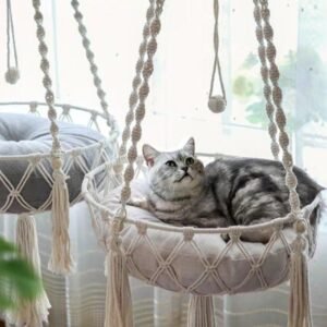 hamac chat macramé