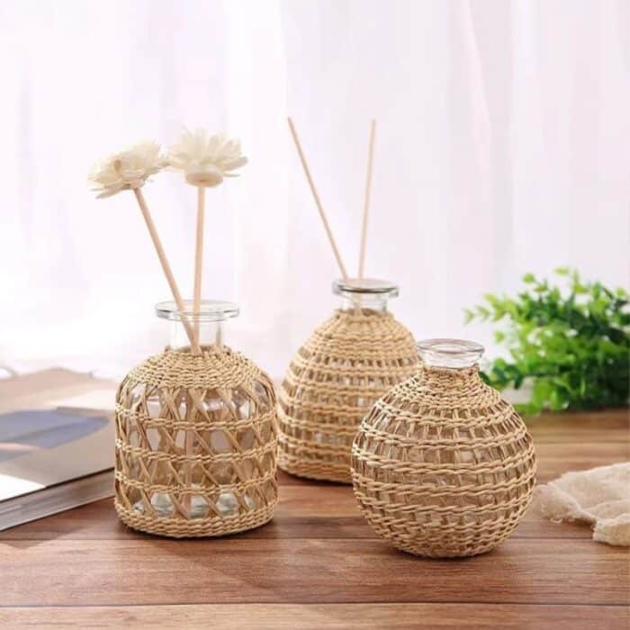 petit vase rotin