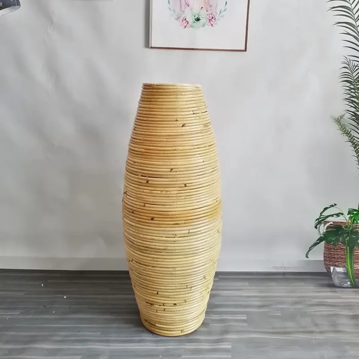 Vase rotin pour pampa 1