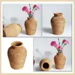 Vase en rotin tressé 1