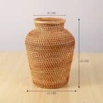 vase rotin tressé 5