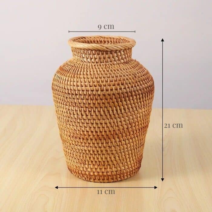 vase rotin tressé 5