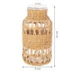 vase rotin vintage dimensions